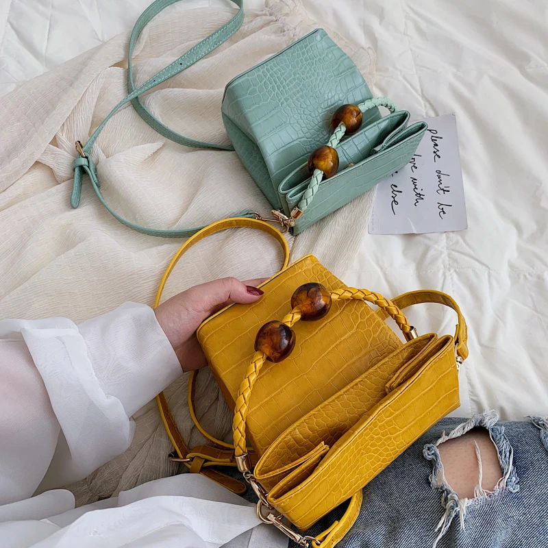 

Crocodile Pattern PU Leather Small Crossbody Bags For Women 2019 Mini Tote Design Shoulder Messenger Bag Phone Lipstick Handbags