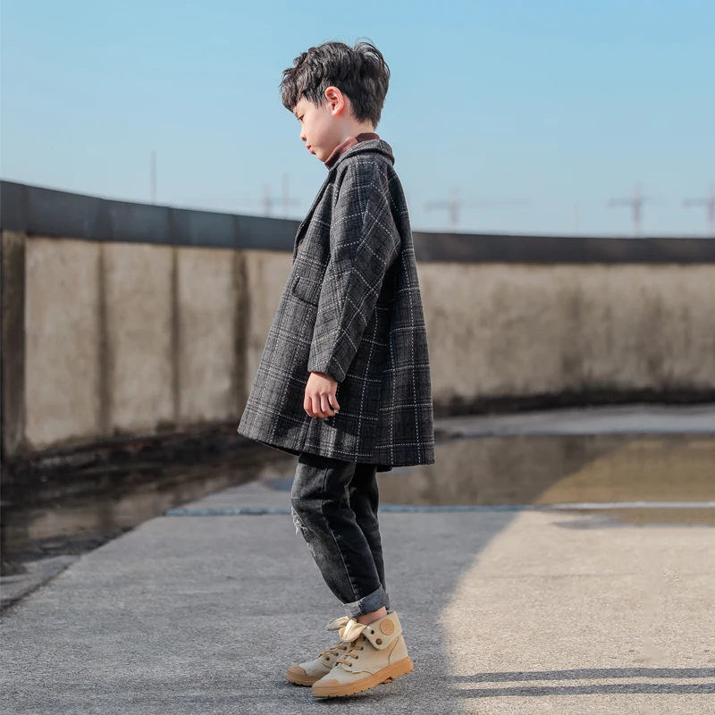 Детская верхняя одежда boys'верхняя одежда г. Новая весенне-осенняя стильная длинная ветрозащитная одежда Детская осенняя одежда в Корейском стиле