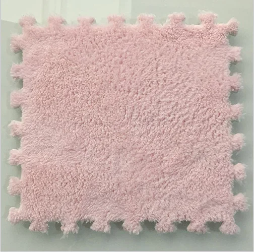 Light Pink 30 см прошитый замшевый Коврик-пазл, коврик для лазания, можно разрезать ковер для дома, спальни, эркер, татами - Цвет: Light Pink