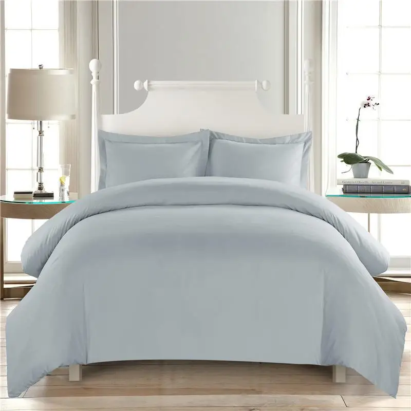 Нордическое одноцветное одеяло комплект постельного белья Королева Король пододеяльник наборы пододеяльник QQ01 - Цвет: gray