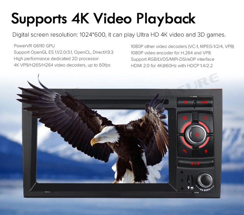 Excellent A-Sure 7 Inch 2 Din 8 Core Android 9.0 Radio GPS DVD Player Navigation For Audi A4 (2002-2007) S4 RS4 8E 8F B9 B7 SEAT EXEO RNS 14