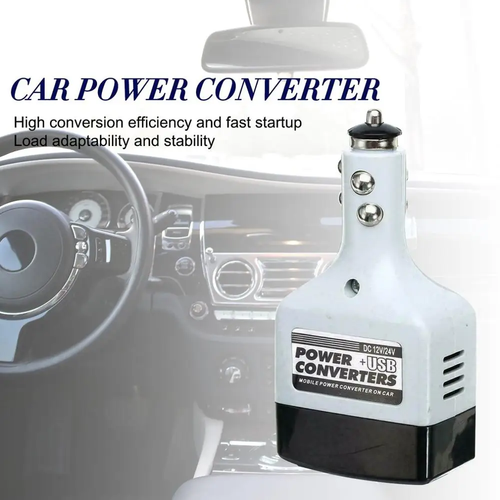Горячая 12 V/24 V автомобиль мобильный Мощность Инвертор адаптер автомобильный преобразователь питания Зарядное устройство используется для всех мобильных телефонов