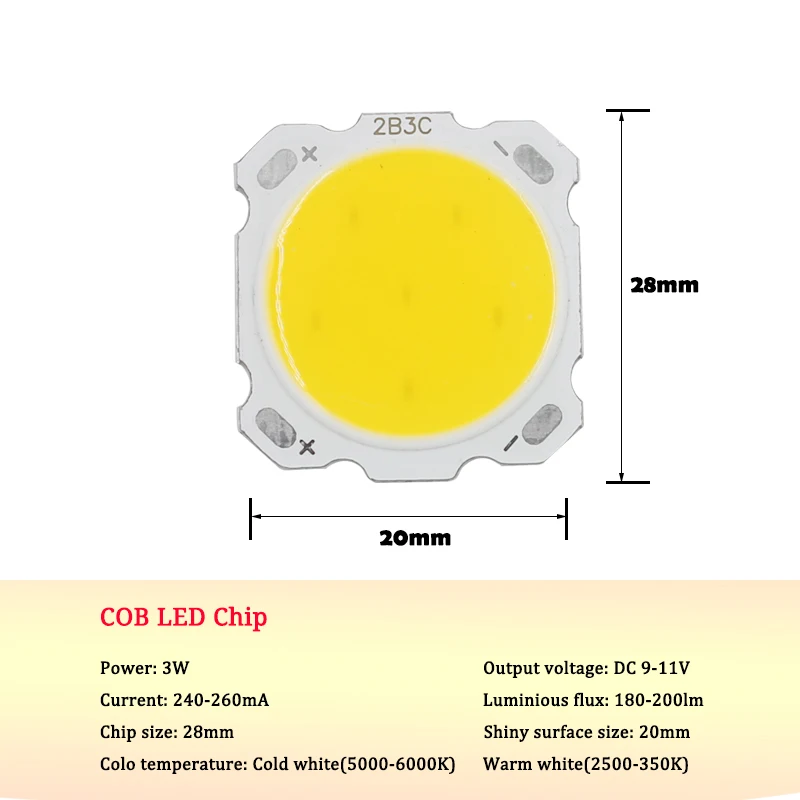 10 шт. 3 Вт 5 Вт 7 Вт 10 Вт 12 Вт 15 Вт Холодный/теплый белый светильник светодиодный COB чип лампа для cree светодиодный DIY прожектор светильник Точечный светильник s светильники