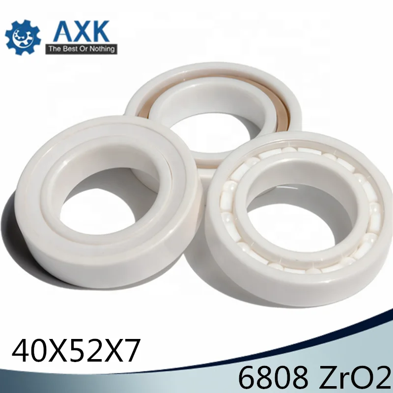 6808 Full Ceramic Bearing ( 1 PC ) 40*52*7 mm ZrO2 Material 6808CE All Zirconia Ceramic 6808 Ball Bearings