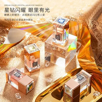 

Marco Andy Colorful Crystal Monochromatic Liquid Eye Shadow Portable Docile Lasting Dazzling Pink Sequins