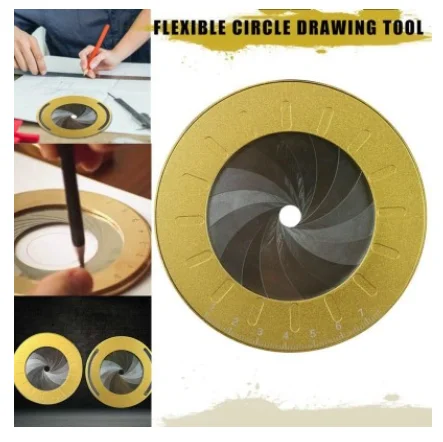 

Adjustable Measurement Circle Tool Creative Drawing Ruler Drafting Tools Stainless Steel