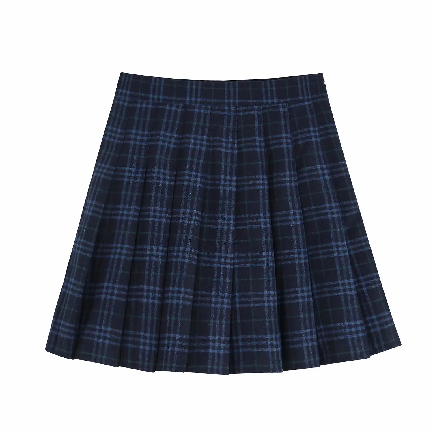 

Europe And America 2019 Autumn New Products College Style Pattern Short Pleated Skirt Women's High-waisted Slimming WOMEN'S Dres