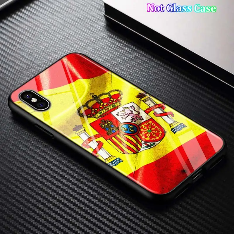 Черный чехол для iPhone 11 11Pro Max испанские национальные флаги для iPhone X XR XS Max 8 7 6 6S Plus 5S глянцевый чехол для телефона - Цвет: Style 06