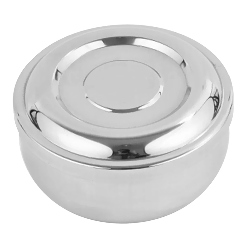 Stainless Steel Bowl Double-walled Insulated Korean Rice Soup Bowl with Lid
