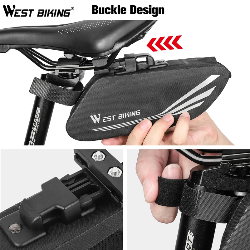 West biking водонепроницаемая сумка для велосипеда с кронштейном Светоотражающая сумка для сиденья анти-сеть-накидка для шоссейного велосипеда MTB Хвост Задняя сумка велосипедное седло сумка