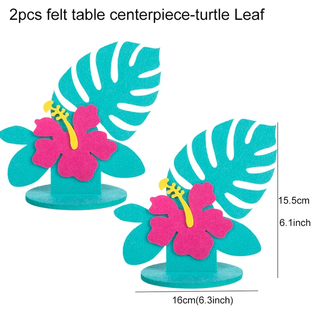Tropical Flamingo Pineapples Cactus Coconut tree Centerpiece Table decorative Birthday Summer Wedding Hawaiian Party Decorations Turtle Leaf 3