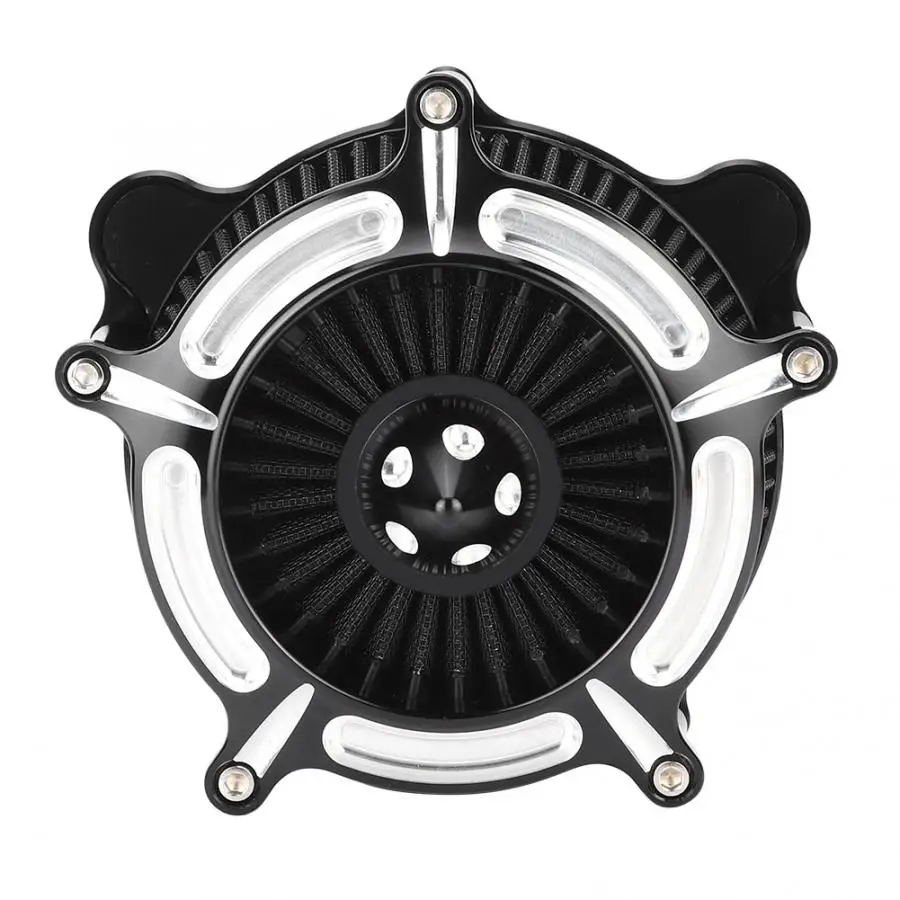 

Motorcycle Air Filter Turbine Intake Exposed CNC Aluminum Fit for FXDLS CNC Aluminum Black+White Motorcycle Air Cleaner