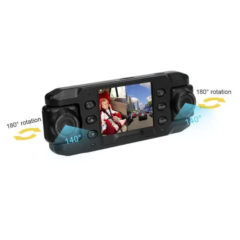 X8000 HD Автомобильный видеорегистратор, видеорегистратор с поворотом на 140 градусов, ночное видение, gps, двойной объектив, видеорегистратор