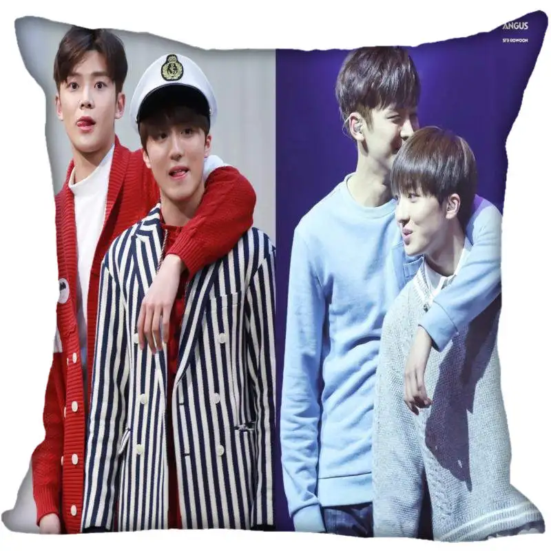 1 Пользовательские Kpop SF9 печатные квадратные шелковые наволочки 40x40 45x45 50x50 60x60 две стороны атласная Наволочка логотип на заказ - Цвет: 1