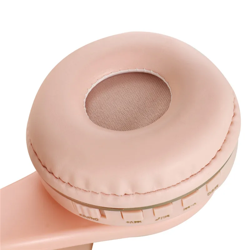 Wireless Headsets Bluetooth Headphones Foldable Adjustable Sport Earphones Support Mic TF SD Card FM Macaron Colors Headphones