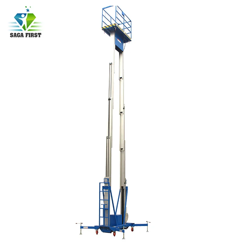 

200kg Economic Manual Single Mast Aluminum Aerail work Lift platform with CE ISO