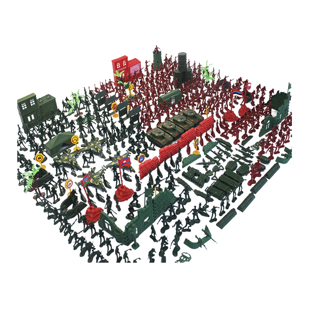 330 Stück Army Action Figuren und Zubehör 4cm Soldaten in 2 Farben