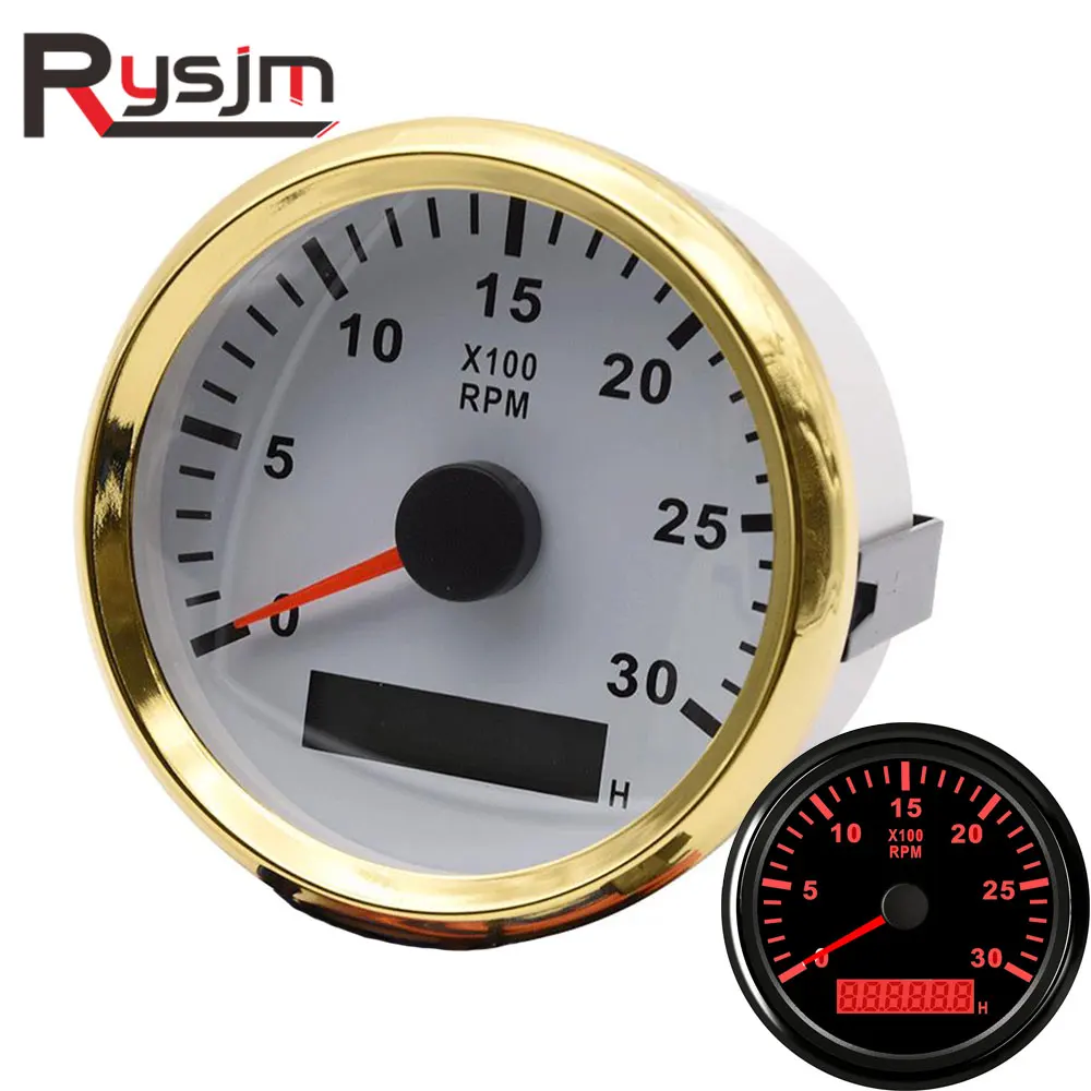 Horloge Universelle 2 Pouces - Compteur 0-12H Rétroéclairage Rouge 12V/24V