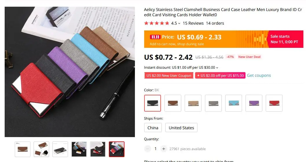 Aelicy высококачественный алюминиевый мульт-держатель для карт, Одноцветный автоматический всплывающий Противоугонный чехол для банковских карт, мини-чехол для визиток