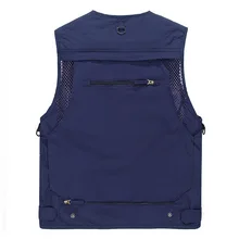 AliExpress Повседневный открытый съемный Многофункциональный репортёр путешествия фотография сетка Быстросохнущий рыболовный жилет мужской