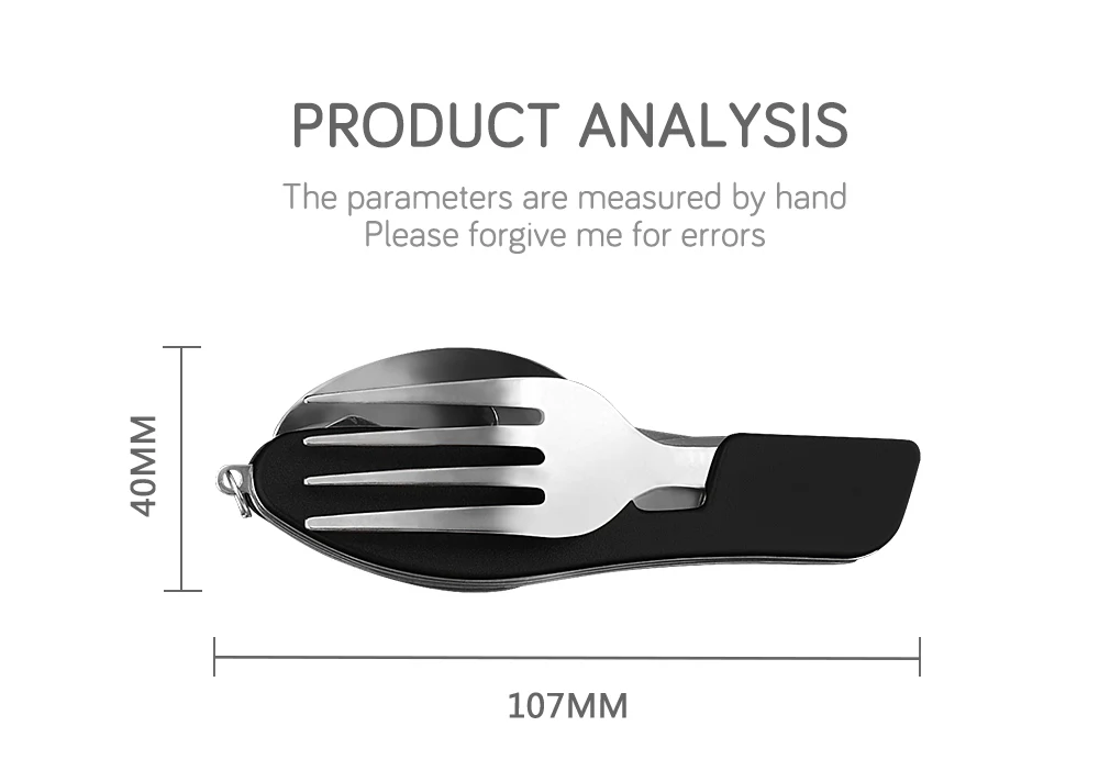 Sowoll цельная съемная структура уличная посуда с нож ложка Вилка открывалка для бутылок 4 цвета портативные кухонные инструменты