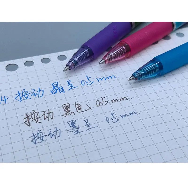 8Pcs/Set 0.5mm Black Blue Ink Gel Pen Erasable Refill Rod Erasable Pen Washable Handle Gel Ink Pens School Office Stationery