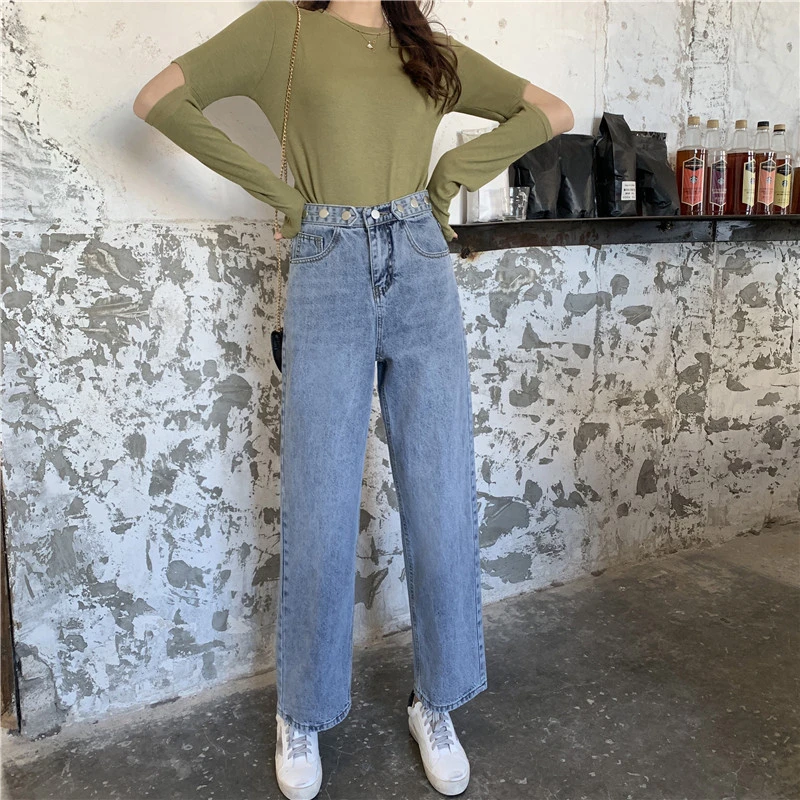 Свободные широкие брюки в Корейском стиле с высокой талией hyuna style cec