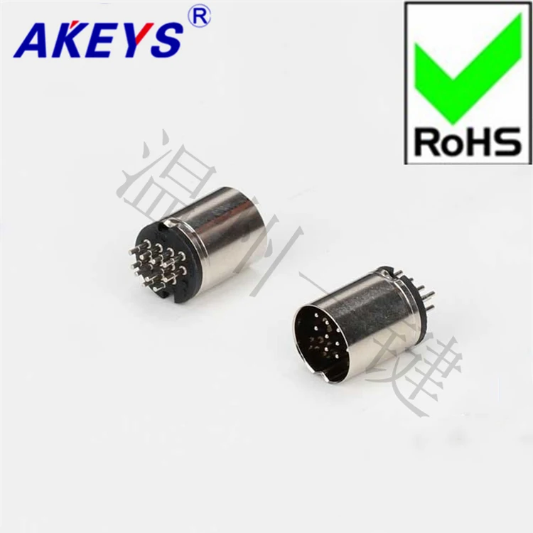 3 шт., DSCT-10-07f-s, большой разъем для клавиатуры, гнездо S, 10 pin MIDI, 10 основных разъемов, открытая головка