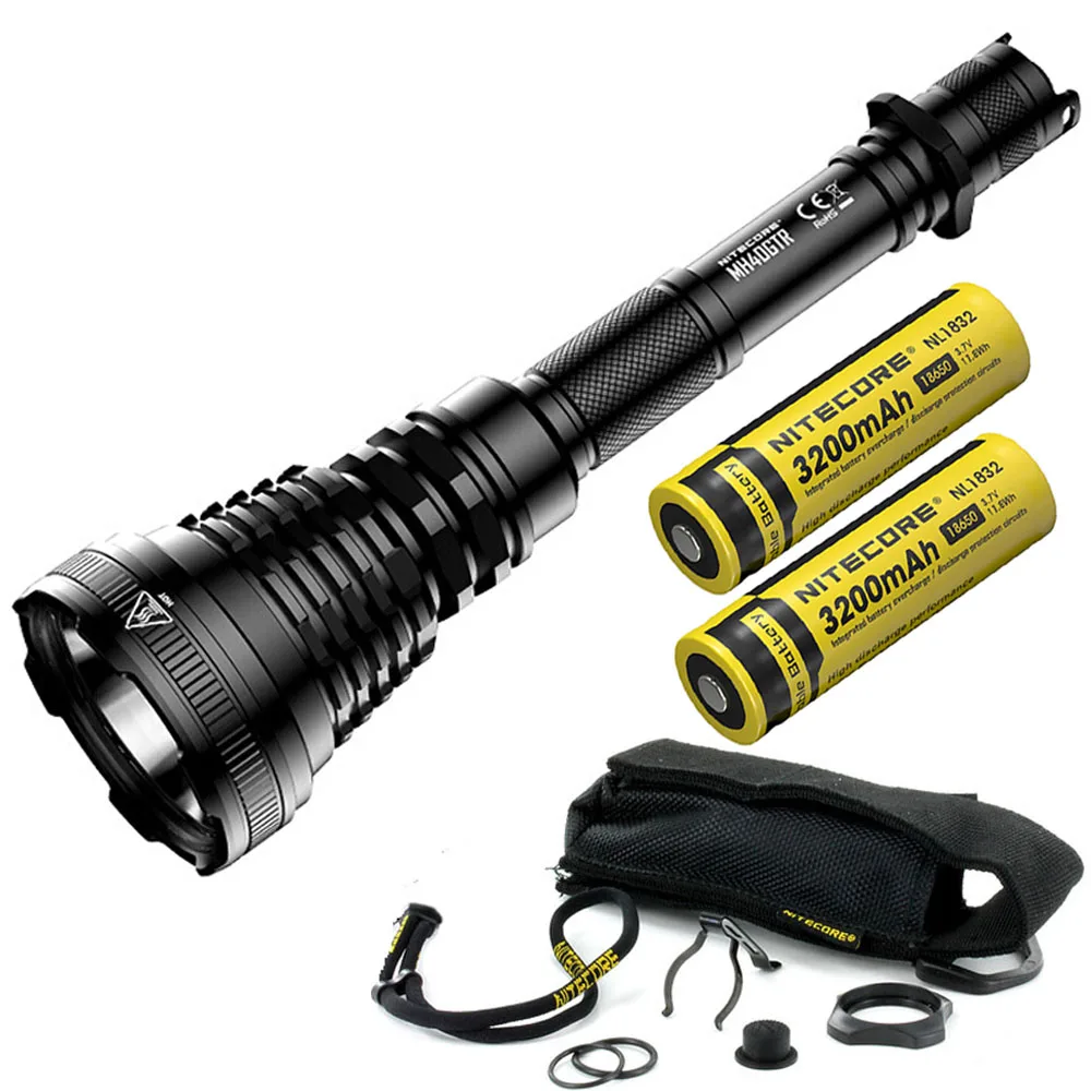 MH40GTR NL1832 NITECORE MH40GTR охотничий фонарь CREE XP-L HI V3, светодиодный, макс. 1200 люмен, длинный фонарь, 1004 м, зарядка постоянного тока, тактический перезаряжаемый фонарь - Испускаемый цвет: MH40GTR NL1832