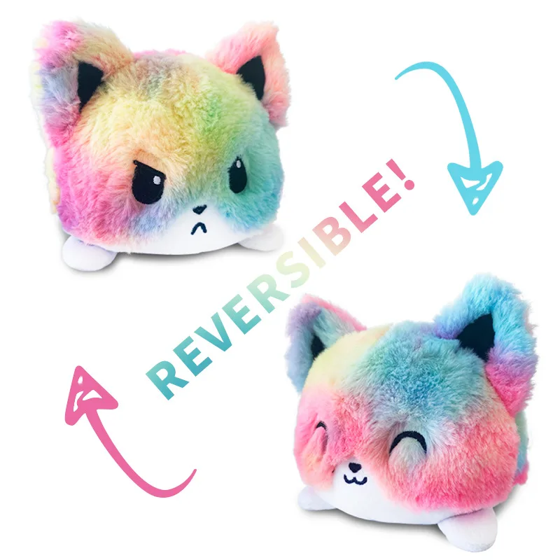 22 стиля, Rpeluche ulpo Реверсивный кота, одежда для девочек с принтом Детские Plushie плюшевые Животные Единорог двухсторонний флип кукла милых игрушек для Pulpos|Мягкие игрушки растения| | АлиЭкспресс