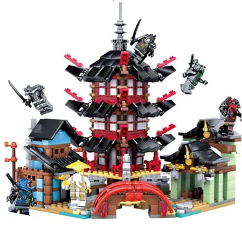 

Ninja Temple DIY Building Block Sets 737pcs Educational Toys For Children Compatible Lepininglyninjagoes