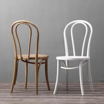

Nordic solid wood dining chair retro American wood casual simple restaurant hotel chair hotel cafe chair 2 from the sale