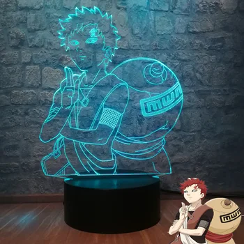 

Japan Anime Classic Figure Gaara Table Lamp Decorative Light Boys Child Kid Gift Naruto Bedside Nightlight Rechargable Mood Lava