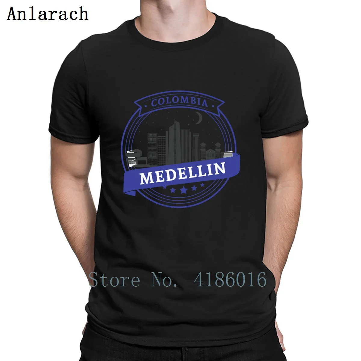 

Medellin Colombia City Logo Gift T Shirt Summer Gents Crew Neck Pattern Cute Cotton Comfortable Knitted Shirt