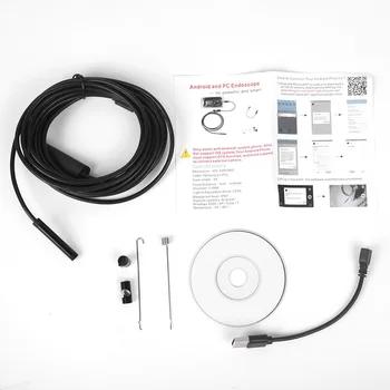 

HD Pipe Inspection 5M 7mm Camera Plumbing IP67 USB Drain Endoscope Sewer LED New