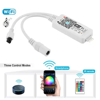 

WiFi Wireless LED Smart Controller Alexa Google Home IFTTT Compatible,Working with Android,iOS System, GRB,BGR, RGB LED Strip Li