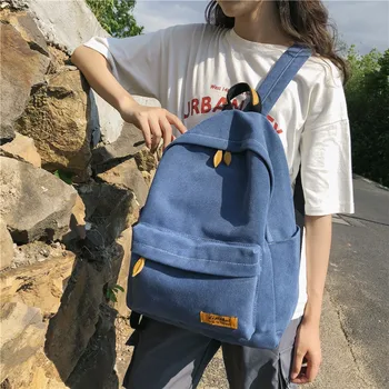 

High quality canvas Women Backpack Female Large capacity student schoolbag for Teenage girls Travel Backpack Book Mochila