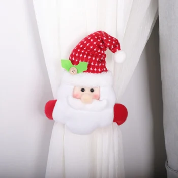 

2020 Christmas Ornaments Santa Claus Faceless Doll Curtain Buckle Curtain Straps Home Decoration 2021 New Year Gift