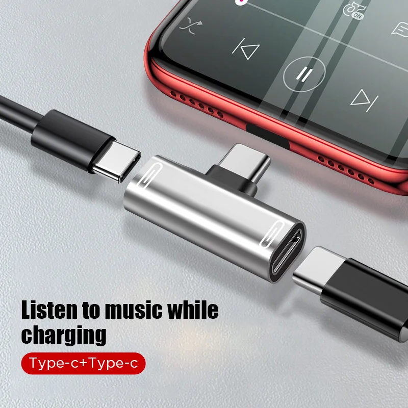 Конвертер для наушников конвертер Xiaomi Redmi Audio Type C адаптер с двумя разъемами типа