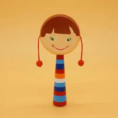 Новорожденная детская игрушка-погремушка, деревянные игрушки 0-6-12 месяцев, можно кусать овчину, традиционные игрушки для мальчиков - Цвет: NO4