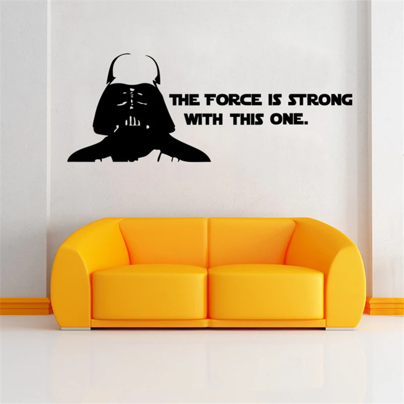 The Force Is Strong Star Wars  Wall Decals Home Decoration For Kids Room Stickers Art DIY Vinyl Movie Art Boy's Gift