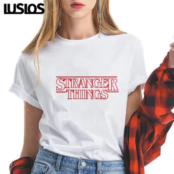 

stranger things Season 3 T Shirt Women ELEVEN Harajuku New Tshirt Funny 90s Female Graphic T-shirt Ullzang Upside Down Top Tees
