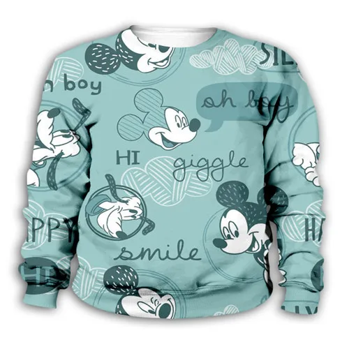 Kids boy girl Micky Mouse Minni heart 3D print hoodies children cartoon Pants casual Shorts zipper pullover Sweatshirt - Цвет: Kids sweatshirts