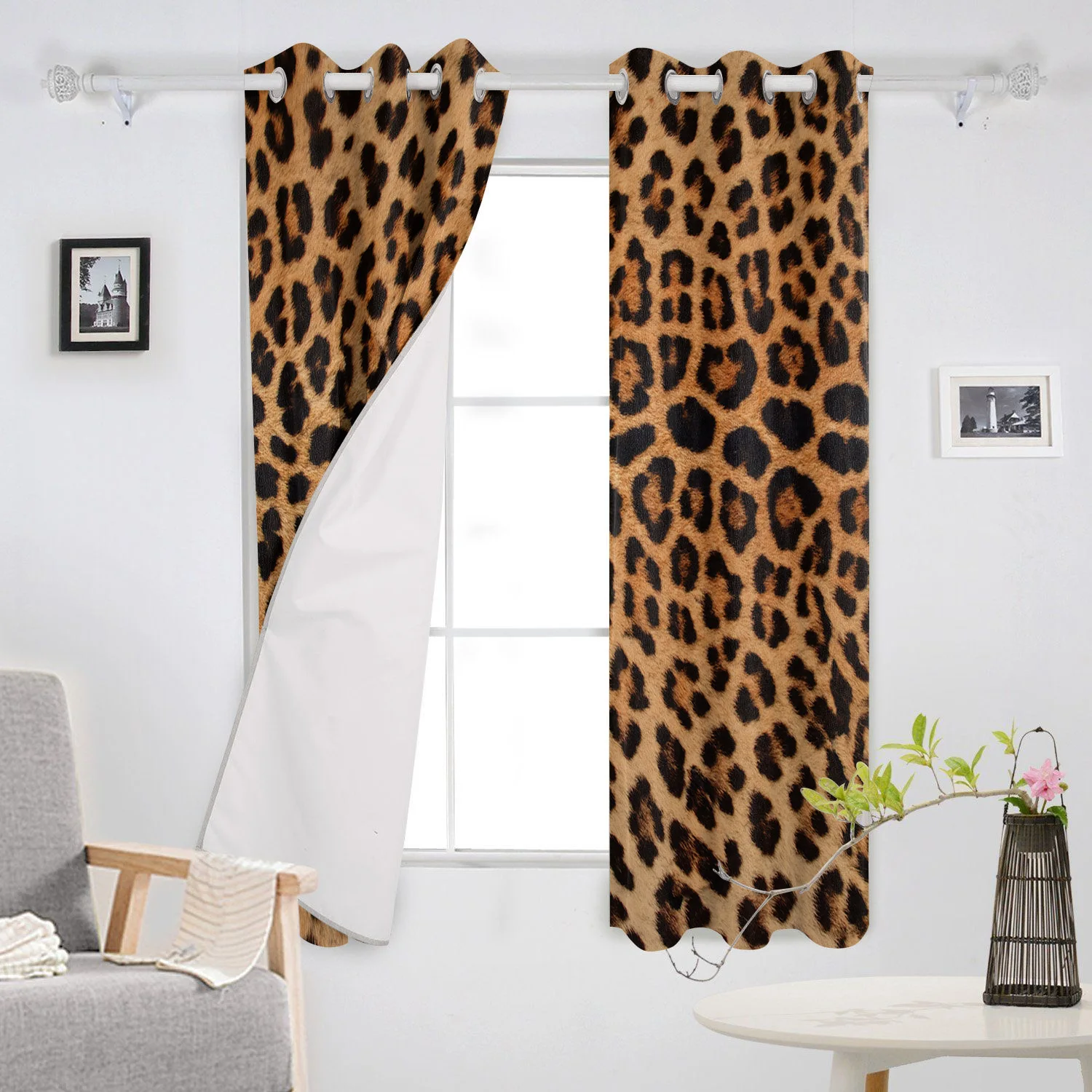 Leopard Print Curtains for Windows Drapes Blinds Modern Custom Printing Curtain For Living Room Bedroom Home Decor 3