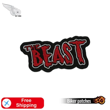 

The Beast Embroidery Patches for Clothes Biker Motorcycle Vests Applique Chest Size Iron on Badges Customized Free Shipping