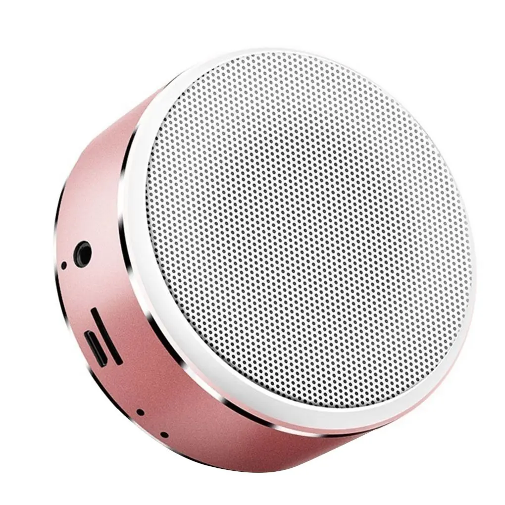 Портативный Bluetooth 4,2 круглый динамик TF карта беспроводной открытый металлический чехол мини сабвуфер
