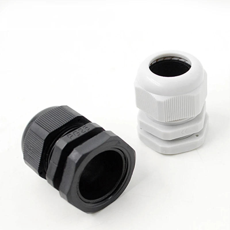 Cable Gland 10Pcs Waterproof Cable Gland Nylon Joint IP68 PG7 For 3-6.5mm Plastic PG13.5 Cable Locking Connector PG7 PG19 PG11