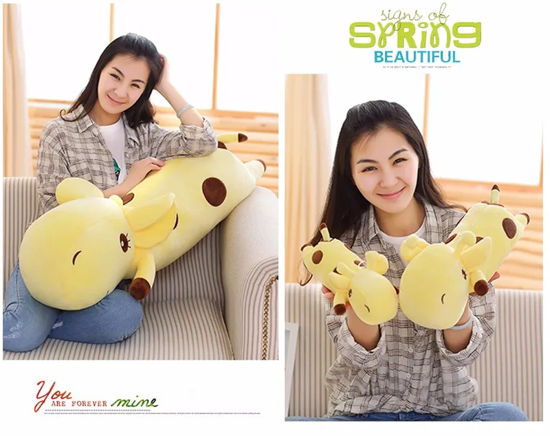 Big Yellow Teddy Stuffed Animal Dolls for Girls Kawaii Toys Stuffed Bear Deer PP Cotton Plush Toys for Children CC50MR