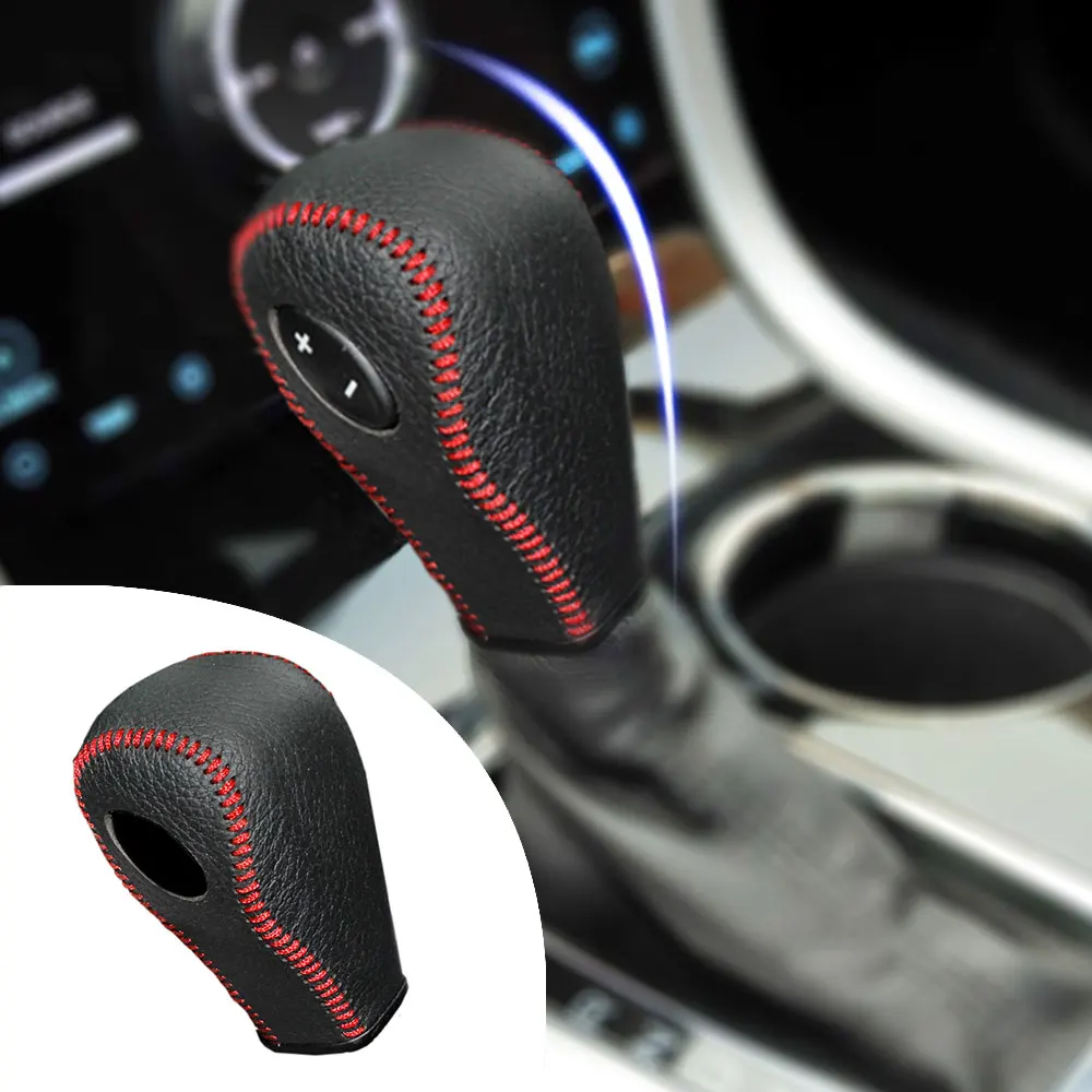 Muchkey Leather Gear Stick Covers For Ford Edge 3.5 2011 2012 2013 Explorer 3.5 2011 2012 2013