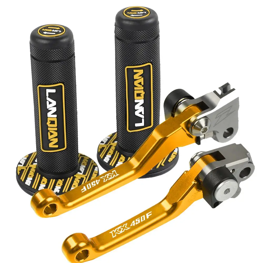 For KAWASAKI KX450F KX 450F 2006-2018 2007 2008 2009  2010 Motorcycle Dirt Bike Brake Clutch Levers Handlebar Grip Handle Set